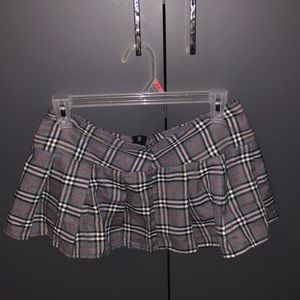 sexy mini plaid skirt